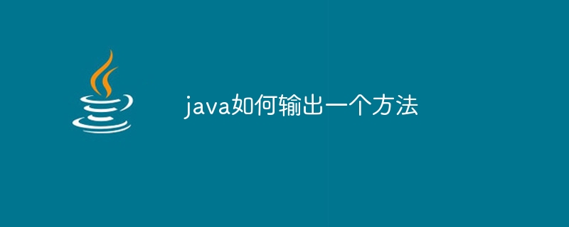 java如何输出一个方法