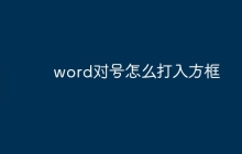 word对号怎么打入方框