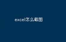 excel怎么截图