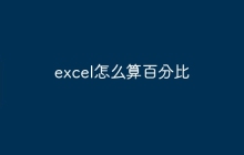 excel怎么算百分比