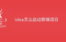 idea怎么启动前端项目