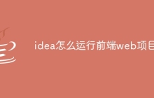 idea怎么运行前端web项目
