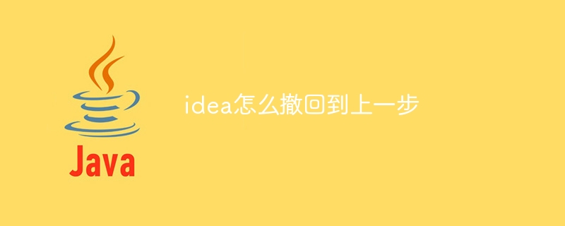 idea怎么撤回到上一步