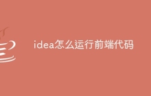 idea怎么运行前端代码