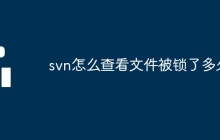 svn怎么查看文件被锁了多久