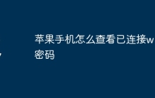 苹果手机怎么查看已连接wifi密码