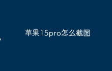 苹果15pro怎么截图
