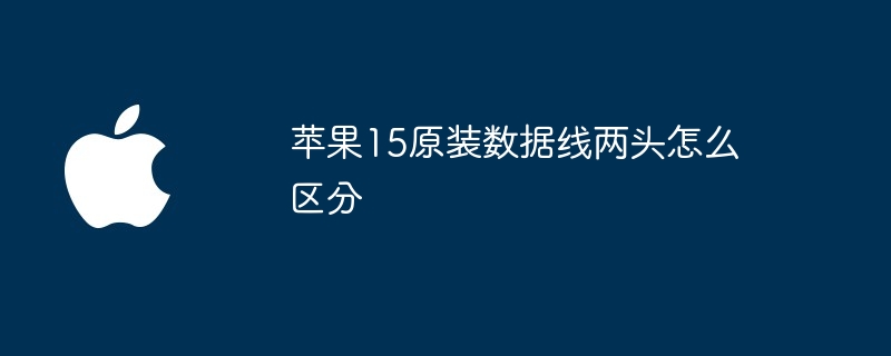 苹果15原装数据线两头怎么区分