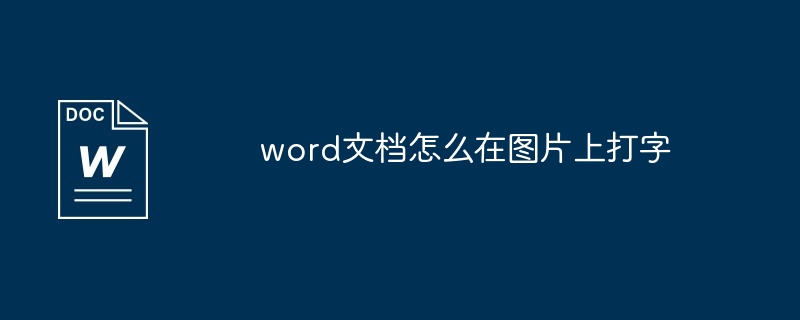 word文档怎么在图片上打字
