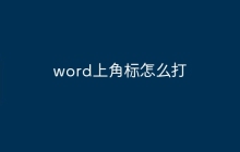 word上角标怎么打