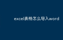 excel表格怎么导入word