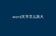 word文字怎么放大