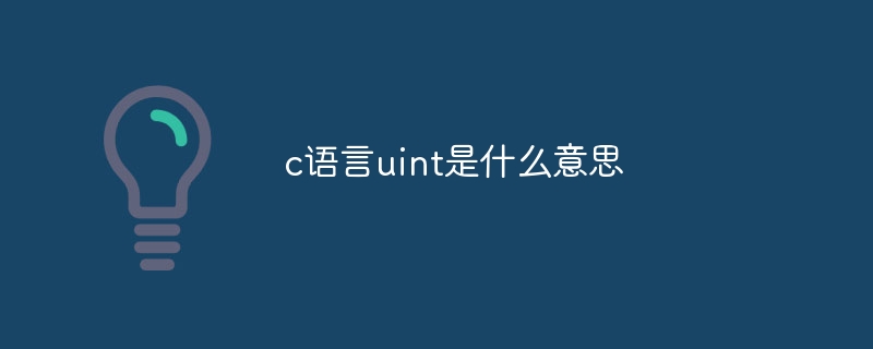 c语言uint是什么意思