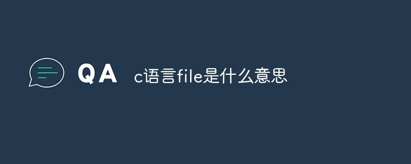 c语言file是什么意思