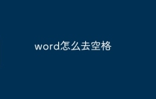 word怎么去空格