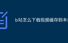 b站怎么下载视频缓存到本地
