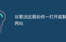 谷歌浏览器如何一打开就默认网站