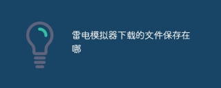 雷电模拟器下载的文件保存在哪