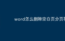 word怎么删除空白页分页符