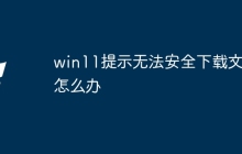 win11提示无法安全下载文件怎么办