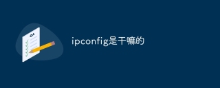 ipconfig是干嘛的