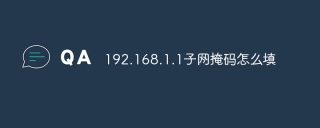192.168.1.1子网掩码怎么填