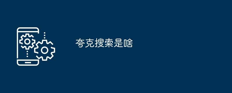 夸克搜索是啥