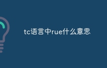 tc语言中rue什么意思