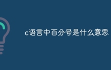 c语言中百分号是什么意思