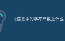 c语言中的字符节数是什么
