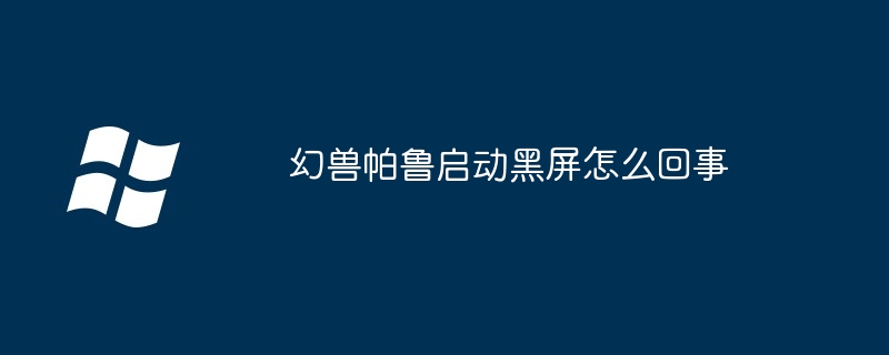 幻兽帕鲁启动黑屏怎么回事