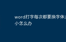 word打字每次都要换字体大小怎么办