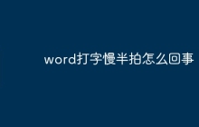 word打字慢半拍怎么回事