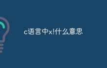 c语言中x!什么意思