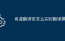 有道翻译官怎么实时翻译屏幕