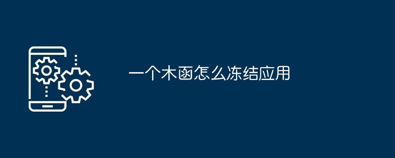 一个木函怎么冻结应用