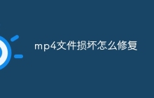 mp4文件损坏怎么修复