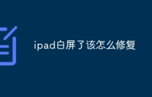 ipad白屏了该怎么修复