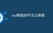 wd硬盘损坏怎么修复