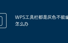 WPS工具栏都是灰色不能编辑怎么办
