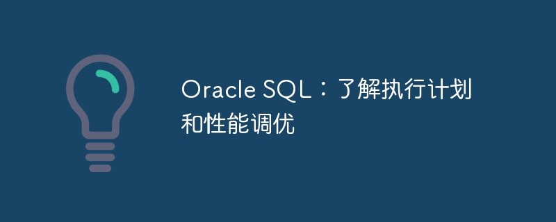 Oracle SQL：了解执行计划和性能调优