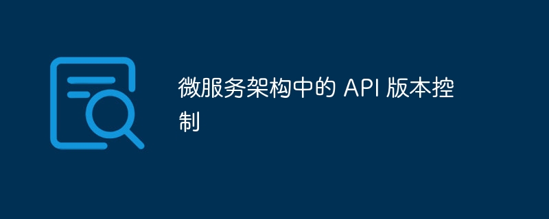 微服务架构中的 API 版本控制