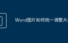 Word图片如何统一调整大小
