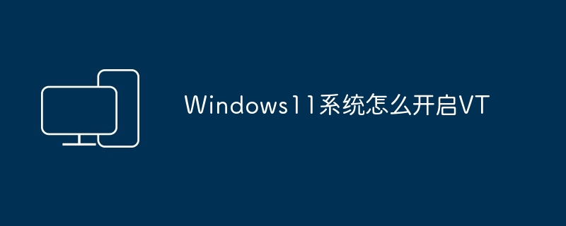 Windows11系统怎么开启VT