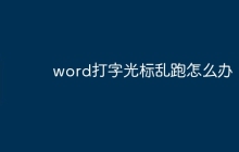 word打字光标乱跑怎么办