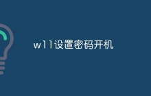 w11设置密码开机