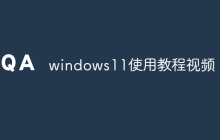 windows11使用教程视频