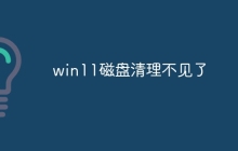 win11磁盘清理不见了