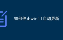 如何停止win11自动更新