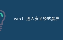 win11进入安全模式黑屏